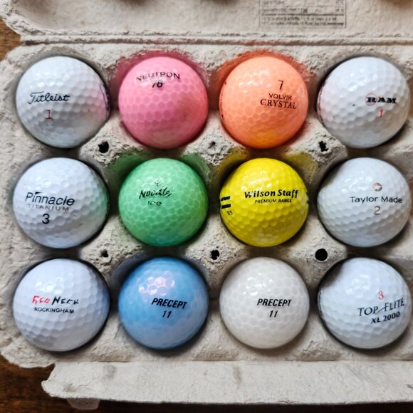 Lot of 12 GOLF BALLS Various Brands Volvik Neutron Noodle Ice Precept Top Flite - Picture 1 of 1